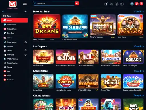 WS Casino game library categories and providers